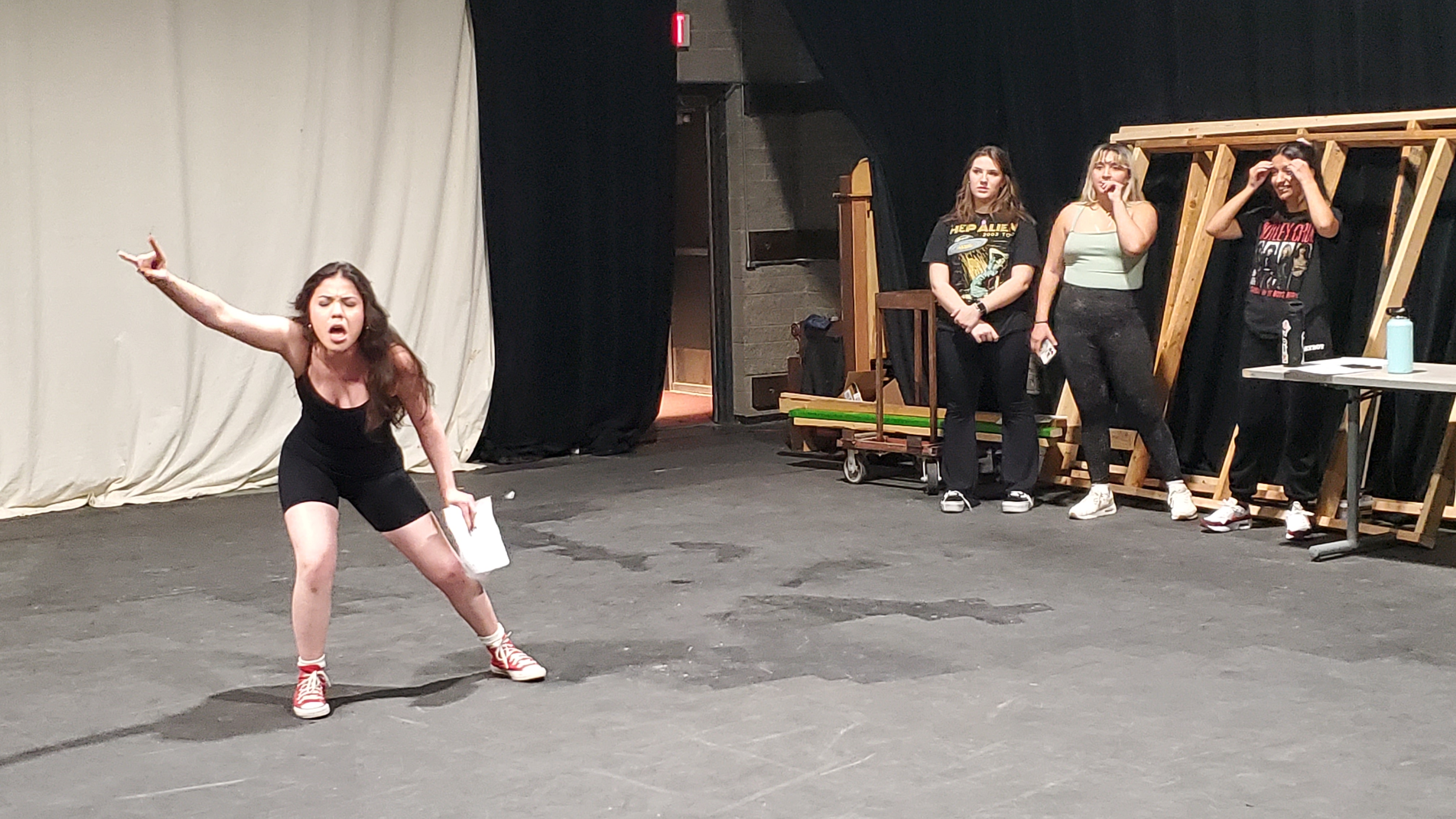 Rehearsing for a play