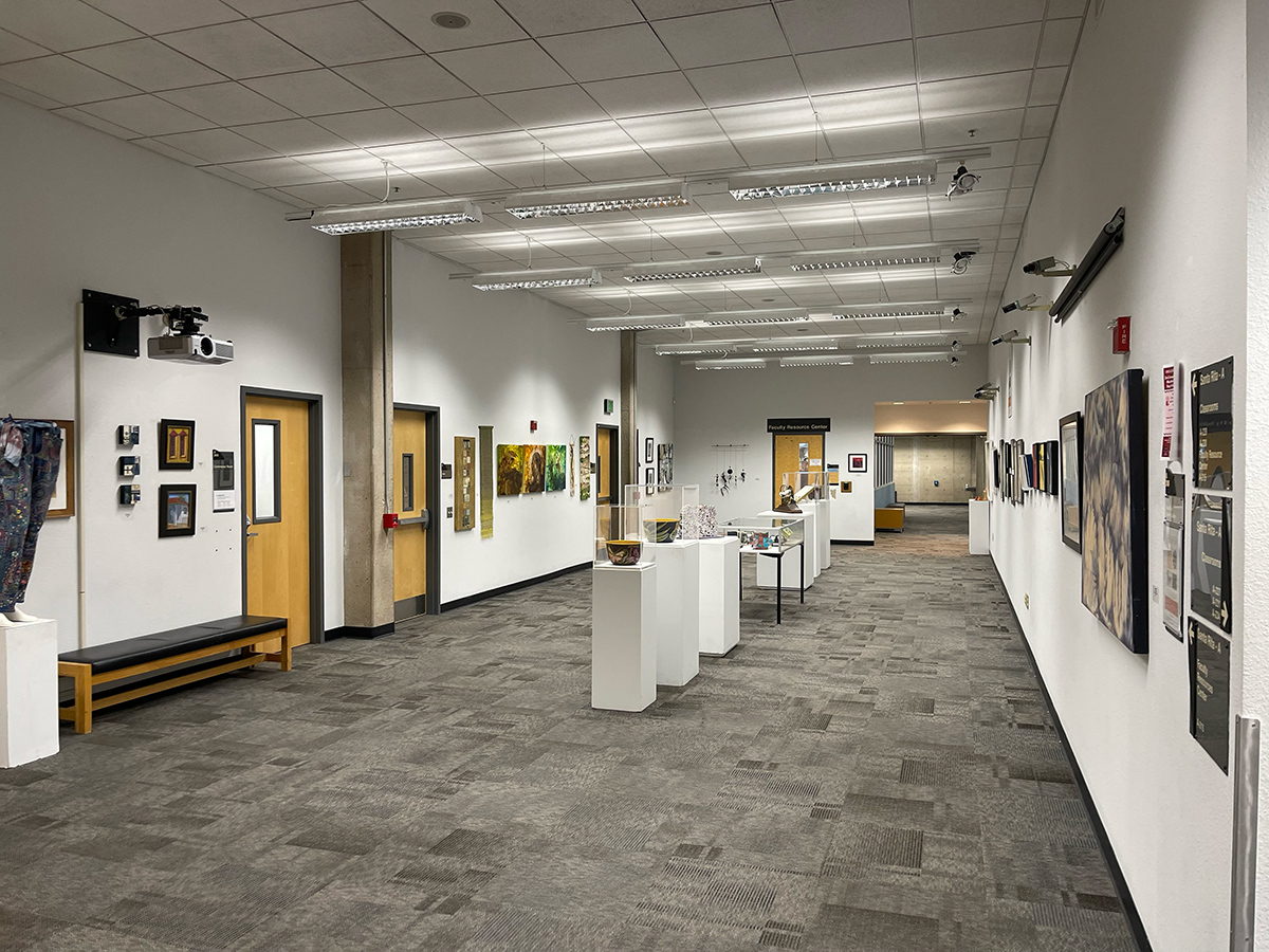 Visual arts gallery and various works of art
