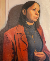 The Saint and The Sinner <br>Diptych, oil on canvas, Best Of Show