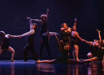 Performance artists on stage