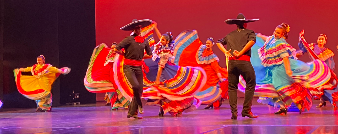 Flamenco dancers performing on stage