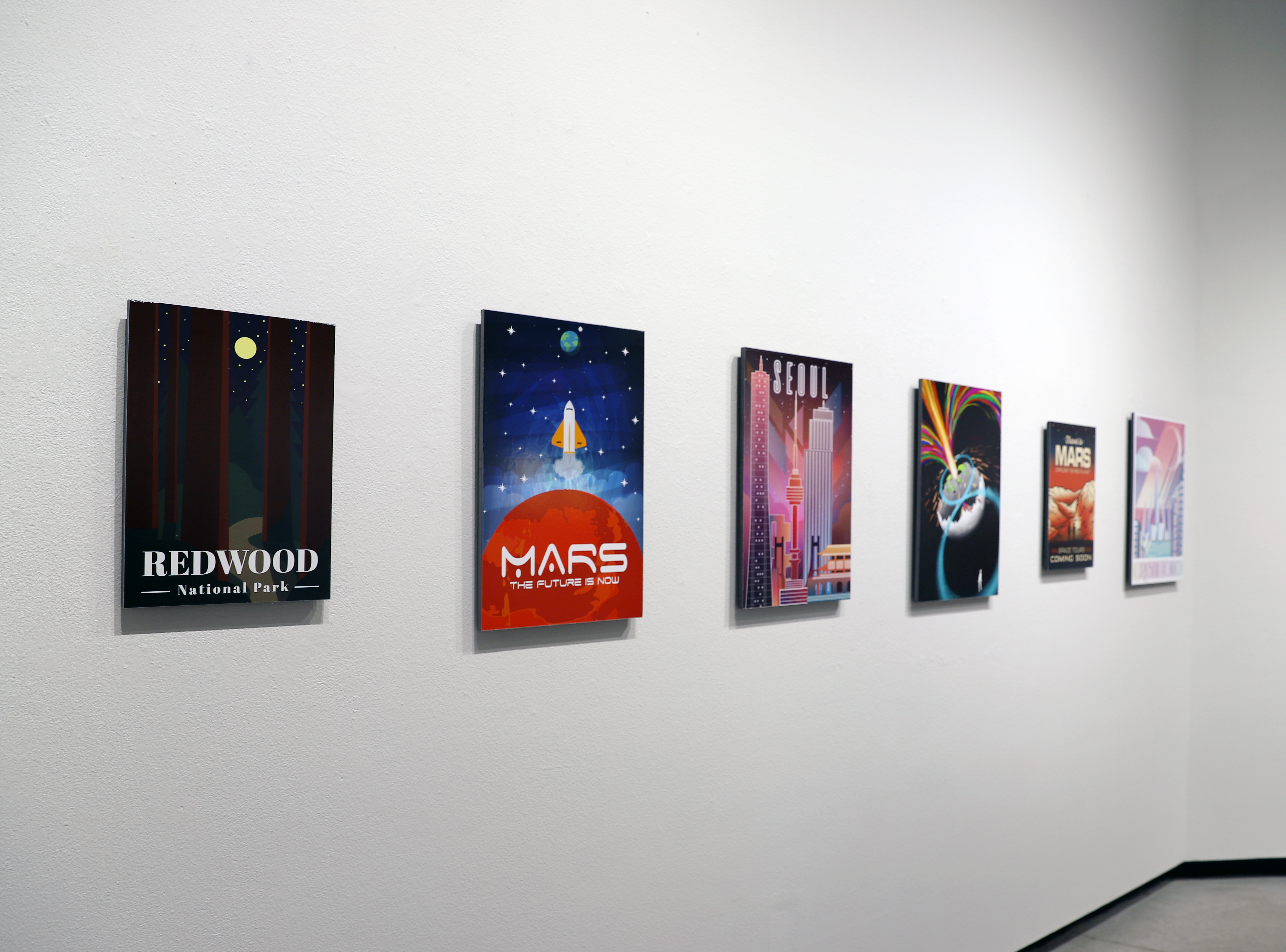 Graphic Design projects displayed in a gallery