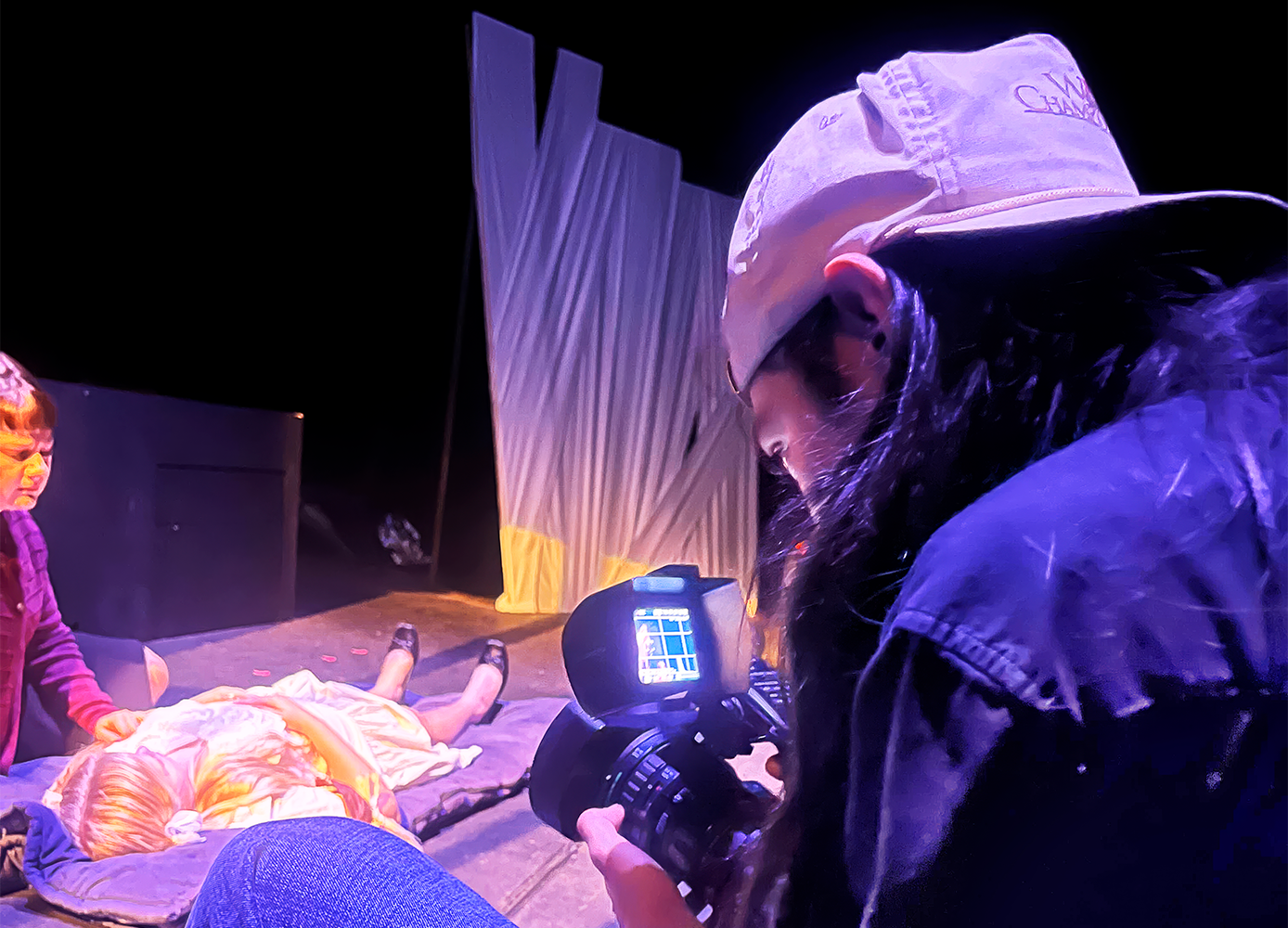 Film student film a theater production of Night of the Living Dead