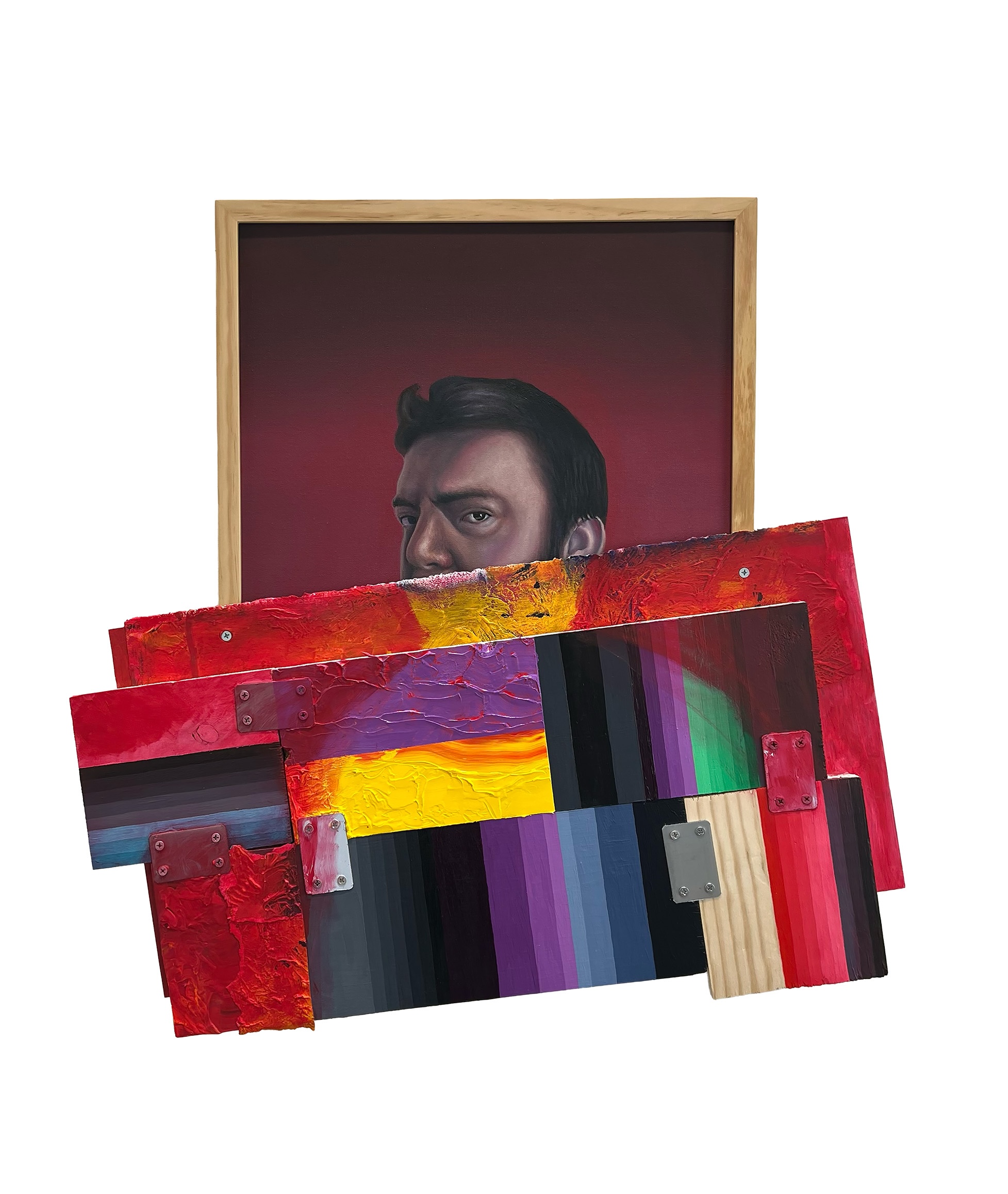 Red Self Portrait by Oscar Bernal.